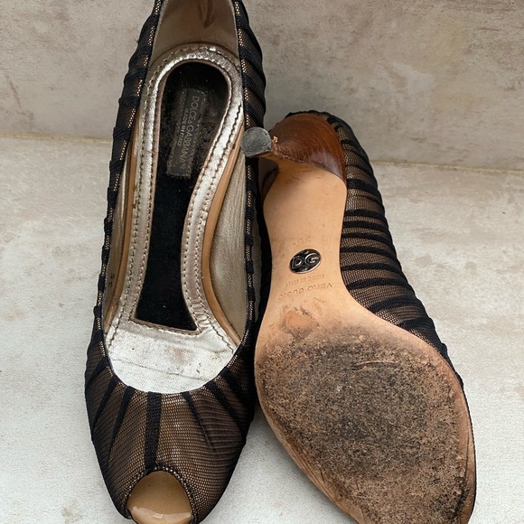 Dolce and Gabbana Tulle peep toe Pump size 35 - Picture 4 of 7